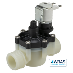 3/4" BSP male, 2-way normally open solenoid valve, 24V DC Flying leads 